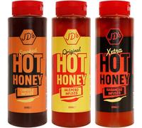 JD's Hot Honey 3 Set Jalapeno Habanero Chipotle 350g x 3 Sauces