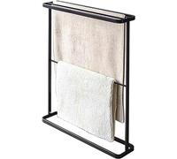 JDSHFEN Free Standing Towel Rack with 5 Rails for Small Bathrooms Kitchens and Hotels, Black-63x18x76cm