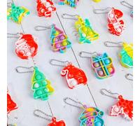 JDSTY 24PCS Christmas Mini Pop Fidget Toy Pack for Kids Girls Boys Toddlers Christmas Stocking Stuffers Party Favors Gifts Stress Relief