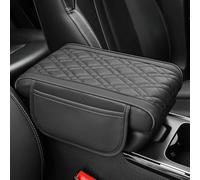 JDUYHS Car Armrest Cushion for Lexus NX 450h+/RX 450h/LS 500h/RX 500h/UX 300e/NX 350h, PU Leather Center Console Pad with Storage Pockets, Universal Car Armrest Pad Waterproof, Non-Slip, Soft Support