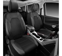 JDUYHS Car Seat Covers for Jaguar F-PACE 2021 2022 2023, PU Leather Breathable Front Back Full Surround Seat Pad, NonSlip Waterproof Seat Protector Easy Clean Interior Accessory,D Grey