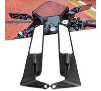 JDUYHS Motorcycle Bar End Mirrors for Kawasaki ER-6N ER6F, Aluminium Wind Wing Mirror with Convex Effect and Stable Mounting