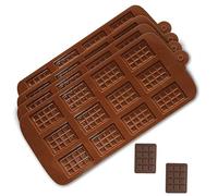 JDXun 4 Pcs Chocolate Silicone Moulds, Break Apart Chocolate Moulds, Non-Stick Reusable Chocolate Molds, for Making Chocolate Candies Cakes and Jelly Pudding