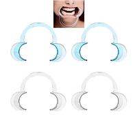JDXun 4 Pcs Mouth Opener, C-Shape Cheek Retractors, Mouth Opener for Teeth Whitening, Mouth Opener for Open Mouth Game, Suitable for Adults and Kids (2 Blue, 2 Clear)