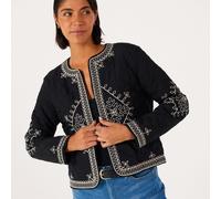 JDY Billie Embroidered Quilted Jacket BLACK SMALL