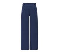 JDY Women's Jdygeggo New Long Pant JRS Noos Trouser, Black iris/Detail: Black Buttons, XL / 32L