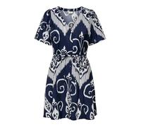 JdY Women's Jdytroya Troya Life S/S Short Dress WVN Dia, Black (Black Iris), M