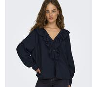 JDY Evie V-Neck Frill Shirt BIRCH 2XL