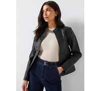 JDY Women's Jdyemily Faux Leather Jacket OTW Noos, Black, 36