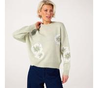 JDY Floris Jacquard Floral Knitted Jumper PINK EXTRA SMALL