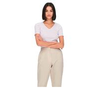 Jdy Fransiska Stripe Short Sleeve V Neck T-shirt