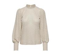 JdY Women's Avery L/S Lace Top JRS Noos T-Shirt, Sandshell, S