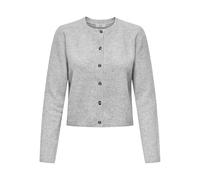JDY JDYChloe Life Women's Fine Knitted Jacket Lightweight Cardigan Button Down, Light Grey Mix, S