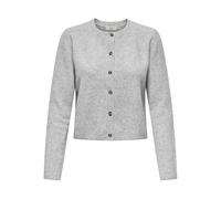 JdY JDYChloe Life Women's Fine Knitted Jacket Lightweight Cardigan Button Down, Light Grey Mix, XS