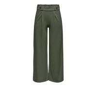 Wide Leg Trousers with High Waist Khaki