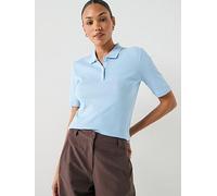 JDY Jdysalsa Short Sleeve Polo Top, Blue, Size Xs, Women Blue