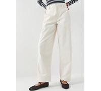 JDY Jdyselma High Waist Barrel Trouser, White, Size Xl, Women White