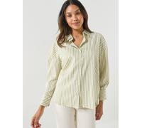 JDY Jdyvesper Loose Long Sleeve Striped Shirt, Cloud Dancer, Size Xs, Women Cloud Dancer