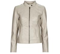JDY Leather jacket JDYEMILY FAUX LEATHER JACKET in Beige UK 6