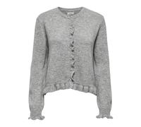 JdY Letty L/S On Frill KNT Noos Cardigan, Light Grey Mix, M
