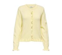 JdY Letty L/S On Frill KNT Noos Cardigan, Pastel Yellow, XS