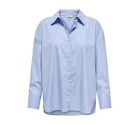 JdY mio L/S Lurex Loose Shirt WVN, Chambray Blue, XXL