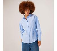 JDY Mio Tie Side Shirt BLUE STRIPE EXTRA SMALL