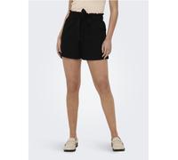 JDY Say Tie Waist Linen Blend Shorts BLACK SIZE 12