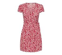 Jdy Sezen Life S/S Wrap Dress WVN Dia, Mars Red, L