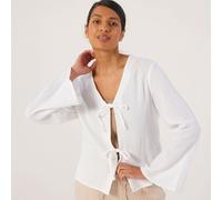JDY Theis Life Tie Front Top OFF WHITE EXTRA SMALL