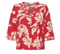 JDY Troya Printed V-Neck Shirt CREAM,BLUE 2XL