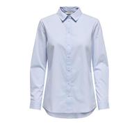 JDY Women's Essential Shirt Blouse Long Sleeve Professional Tunics Classic Regular Fit Stretch Top JDYMIO, Colours:Light-Blue, Size:36