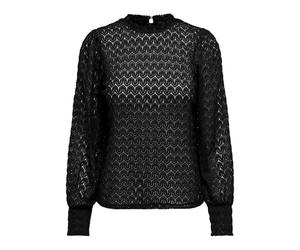 JdY Women's Jdyavery L/S Lace Top JRS Noos Long Sleeve Blouse, Black, Large