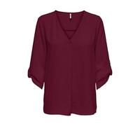 JdY Women's Jdydivya Divya Life 3/4 Top WVN Noos, Cabernet, 14