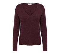 JdY Women's Jdyelanora Pullo elanora L/S V-Neck Jumper. KNT Noos, Cabernet, XS