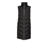 JDY Women's Jdyfinno Long Padded Waistcoat New Noos Vest, Black/Silver Zip, M