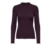 JdY Women's Jdyfransiska Fransiska Life L/S Hi-NCK Top Jr Noos, Winetasting, M