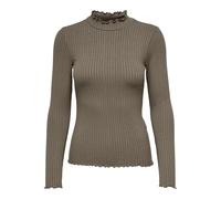 JDY Womens Jdyfransiska L/S Highneck Top JRS Noos Long Sleeve, Brown, L UK