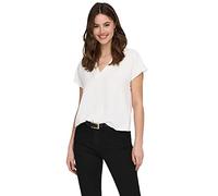 JDY Womens Jdylion S/S Top Wvn Noos Blouse, Cloud Dancer, 12 UK