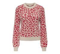 JdY Women's Jdylorraine Animal L/S Pullover KNT Noos Lorraine Jumper, Cement, XL