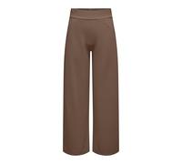 JDY Women's Jdylouisville Catia Life Wd PNT JRS Noos Trousers with high Waistband and Wide Leg, Cacao Nibs, M / 32L