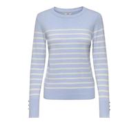 JdY Women's Jdymalou Malou KNT Noos L/S On Button Pullover, Kentucky Blue, L