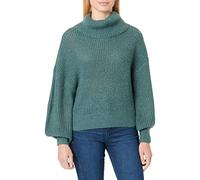 JDY Women's Jdymegan L/S Cowl Neck Jumper KNT Noos Sweater, North Atlantic/Detail: w Black ply, L