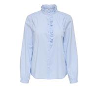 JdY Women's Jdymio mio L/S Frill Shirt WVN, Cashmere Blue, S
