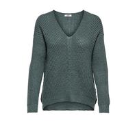 JdY Women's JDYNEW Megan L/S Pullover KNT NOOS Knitted Sweater, North Atlantic/Detail:W. Black PLY, L