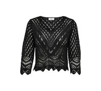 JdY Women's JDYNEW Sun 3/4 Cropped Pullover KNT NOOS Knit Sweater, Black,