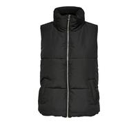 JDY Women's JDYNEWERICA Short Waistcoat OTW NOOS Vest, Black/Detail: Silver Zipper, XL, Black/detail: silver zip, XL