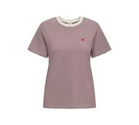 JdY Women's Jdypisa Pisa S/S Print Top JRS Noos, Cabernet, S