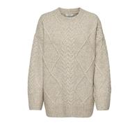 JdY Women's Jdysilja silja L/S Long Cable Pullov. KNT Noos, Oatmeal, S