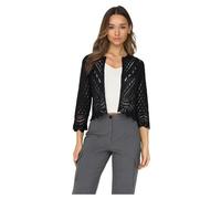 JdY Women's JDYSUN 3/4 Cropped Cardigan KNT, Black, XS